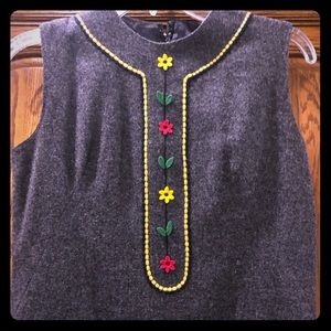 1960s Wool Mini Dress